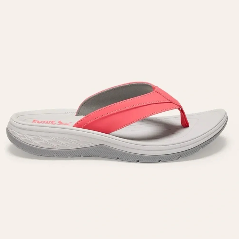 Eddie Bauer Break Point Flip Flops Coral Sandals Summer Comfy Walking 10 NWT - Picture 2 of 9